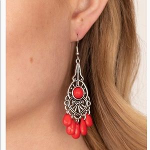 Paparazzi Red Fruity Tropicals Dangle Earrings
